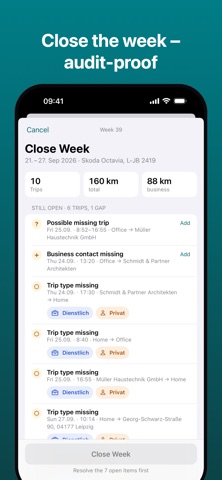 Driving Log: Mileage Tracker iPhone screenshot