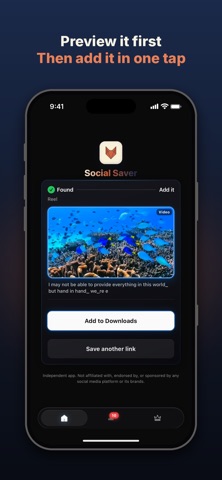 Social Saver: Video Downloader iPhone screenshot