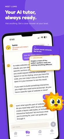Lumo: Learn AI Daily iPhone screenshot