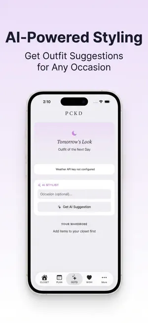 PCKD - Closet & Outfit Planner screenshot 1