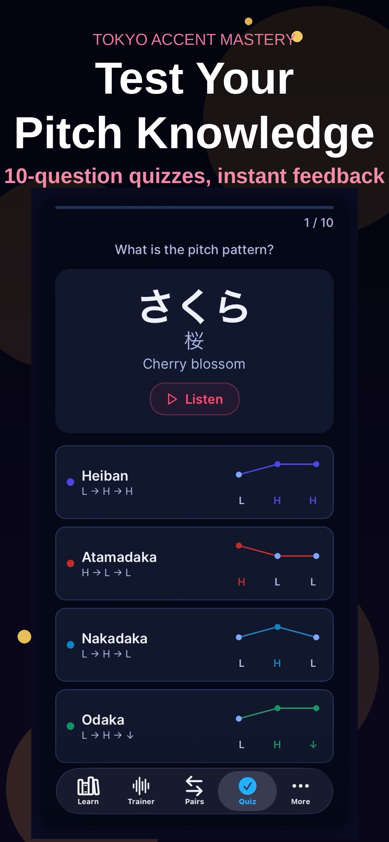 Japanese Pitch Accent Trainer