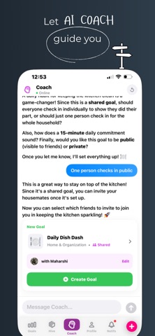GoalHive iPhone screenshot