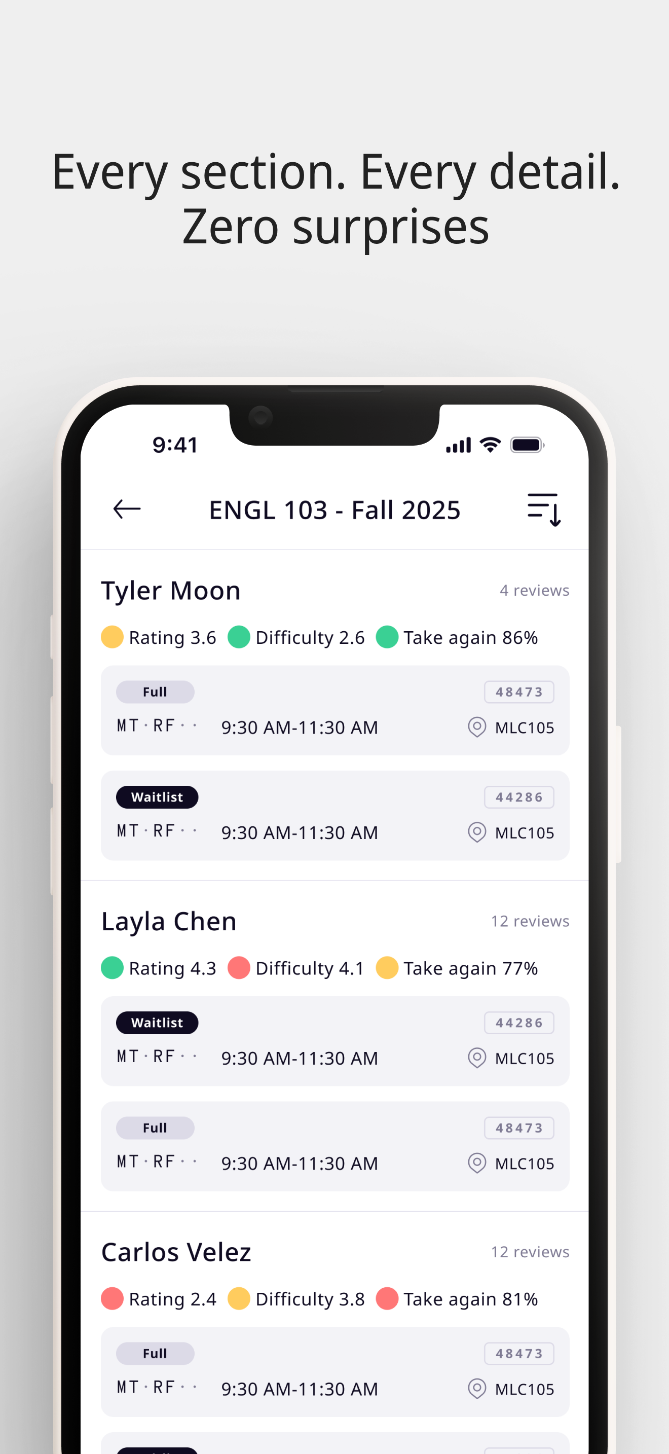 MyProfessor College screenshot 6