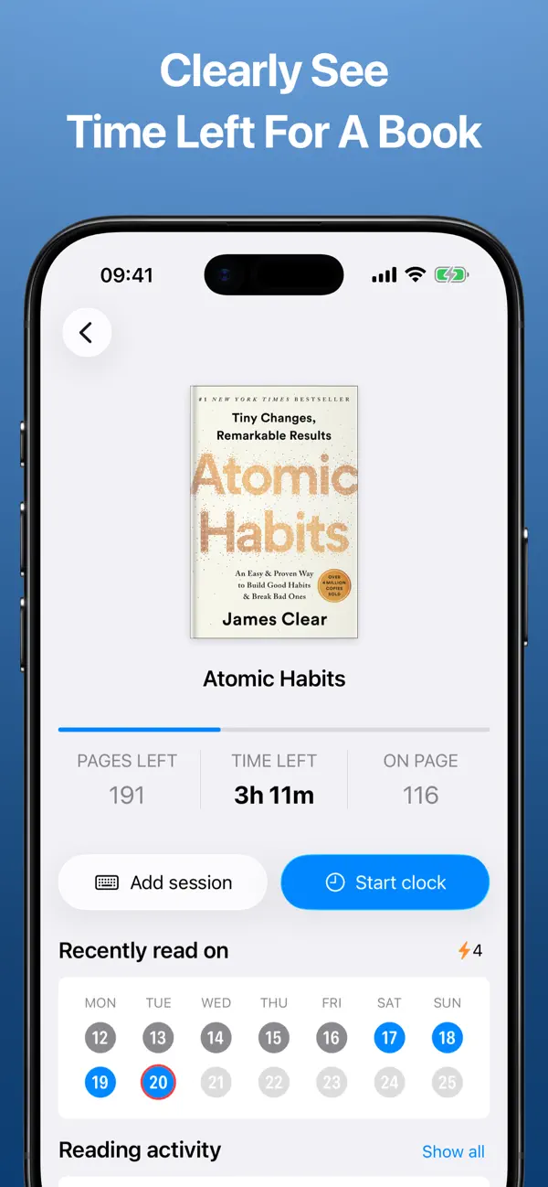 Screenshot #1 pour Reading Time - Book Tracker
