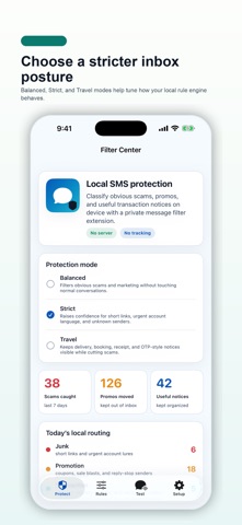Private SMS Filter のスクリーンショット