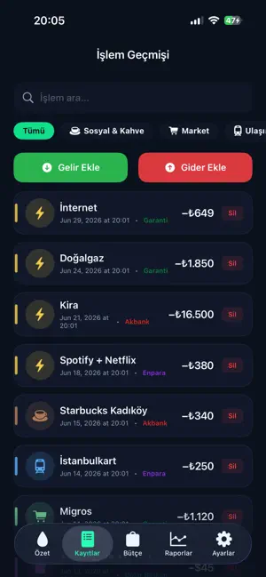 Flow Gelir ve Gider Takibi screenshot 3