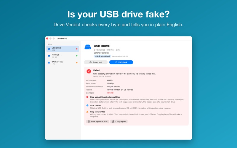 Drive Verdict: USB Checker screenshot 1