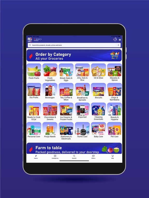 RDClick: Grocery App-Ratnadeep iPad screenshot 3 - Shopping app