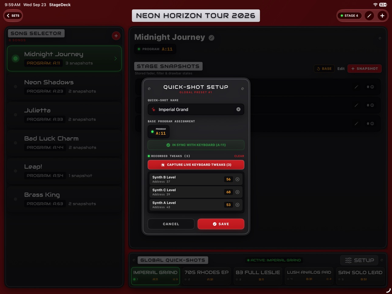 Screenshot 8 of Stage Deck: Setlist Manager