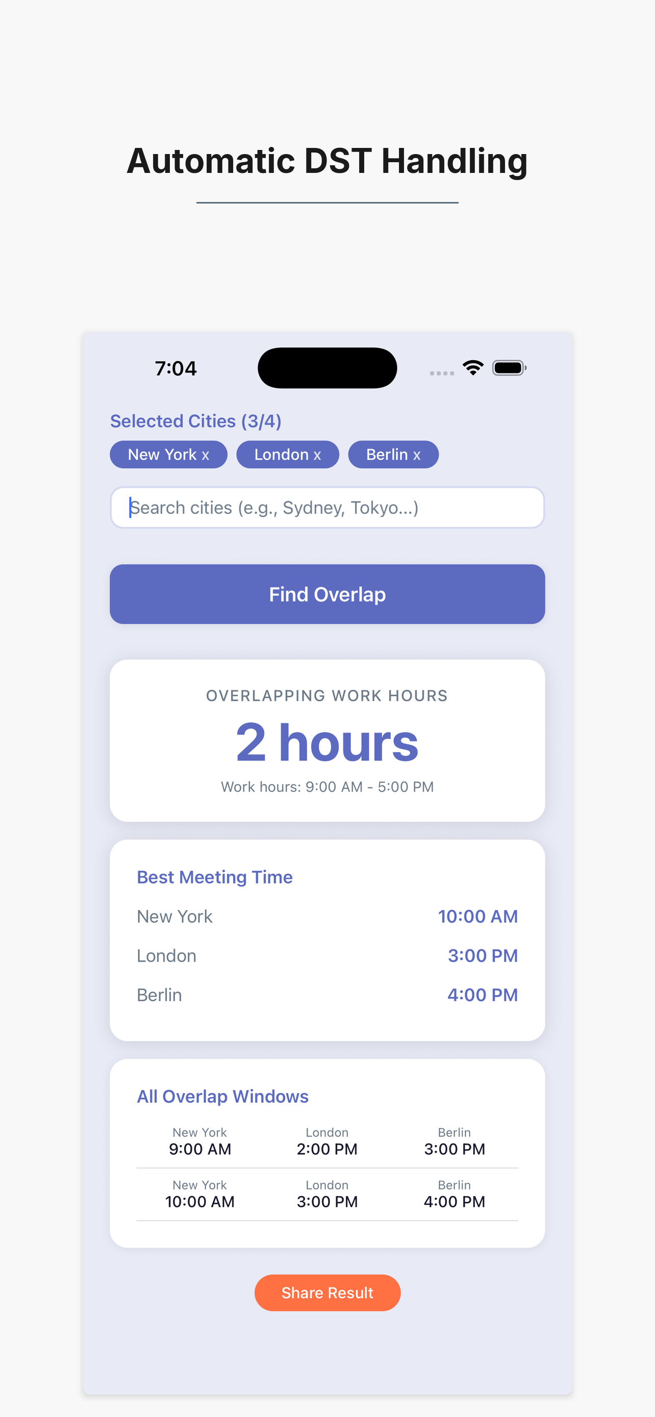 Time Zone Meeting Planner screenshot 4