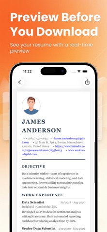 Resume Manager : CV Maker iPhone screenshot