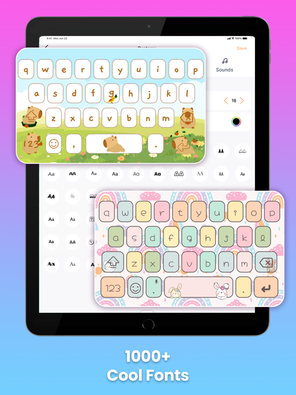 Neon LED Keyboard: Cute Themes iPad screenshot 4 - Utilities app