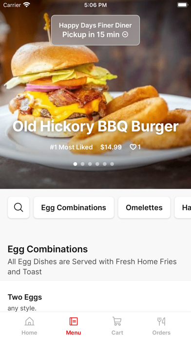 Happy Days Diner To Go iPhone screenshot 2 - Food & Drink app