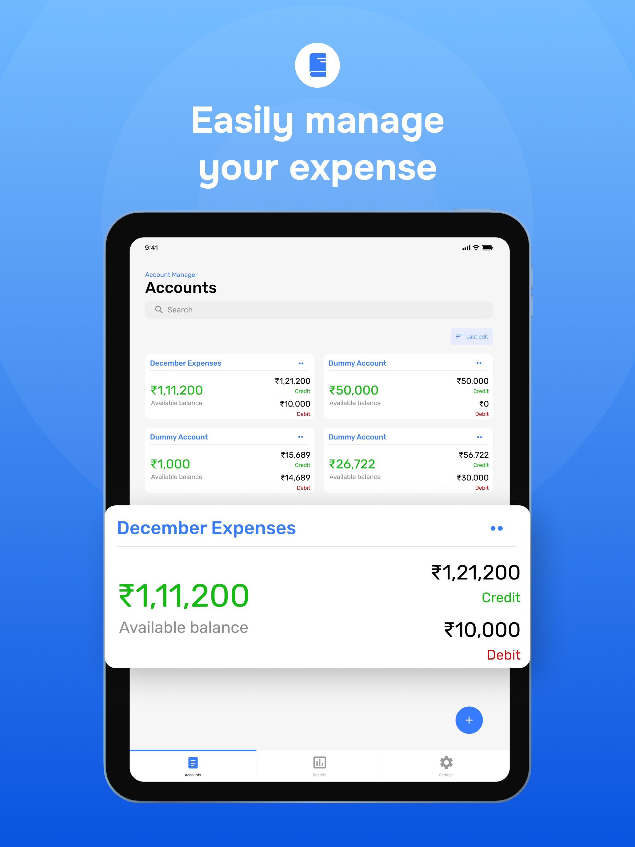 Account & Expense Manager