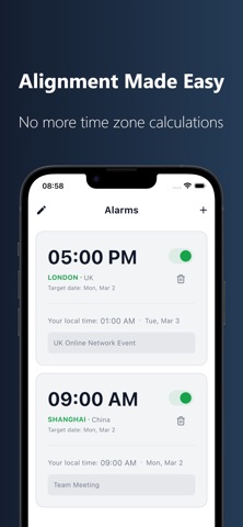 Global Timezone Alarms Screenshot 1 of 5