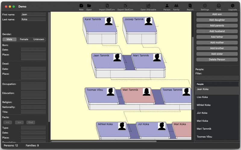 Family Tree Builder 6 app screenshot