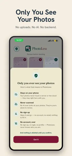 PhotoLess: Swipe Clean Photos screenshot 3