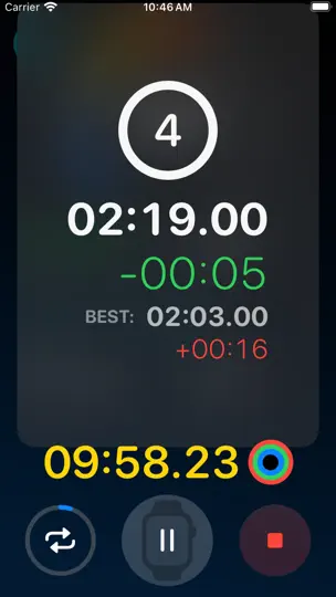 Screenshot von Rowing Workout auf dem iPhone 6