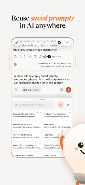 Lightbulb: AI Keyboard & Chat screenshot 3