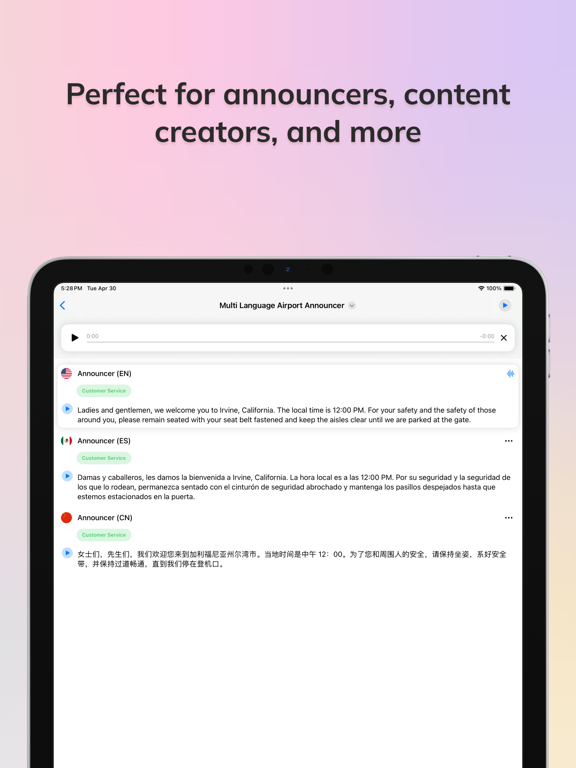 VoiceStudio AI iPad screenshot 5 - Photo & Video app