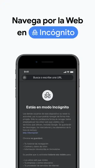 Captura de pantalla de Google Chrome en iPhone 7