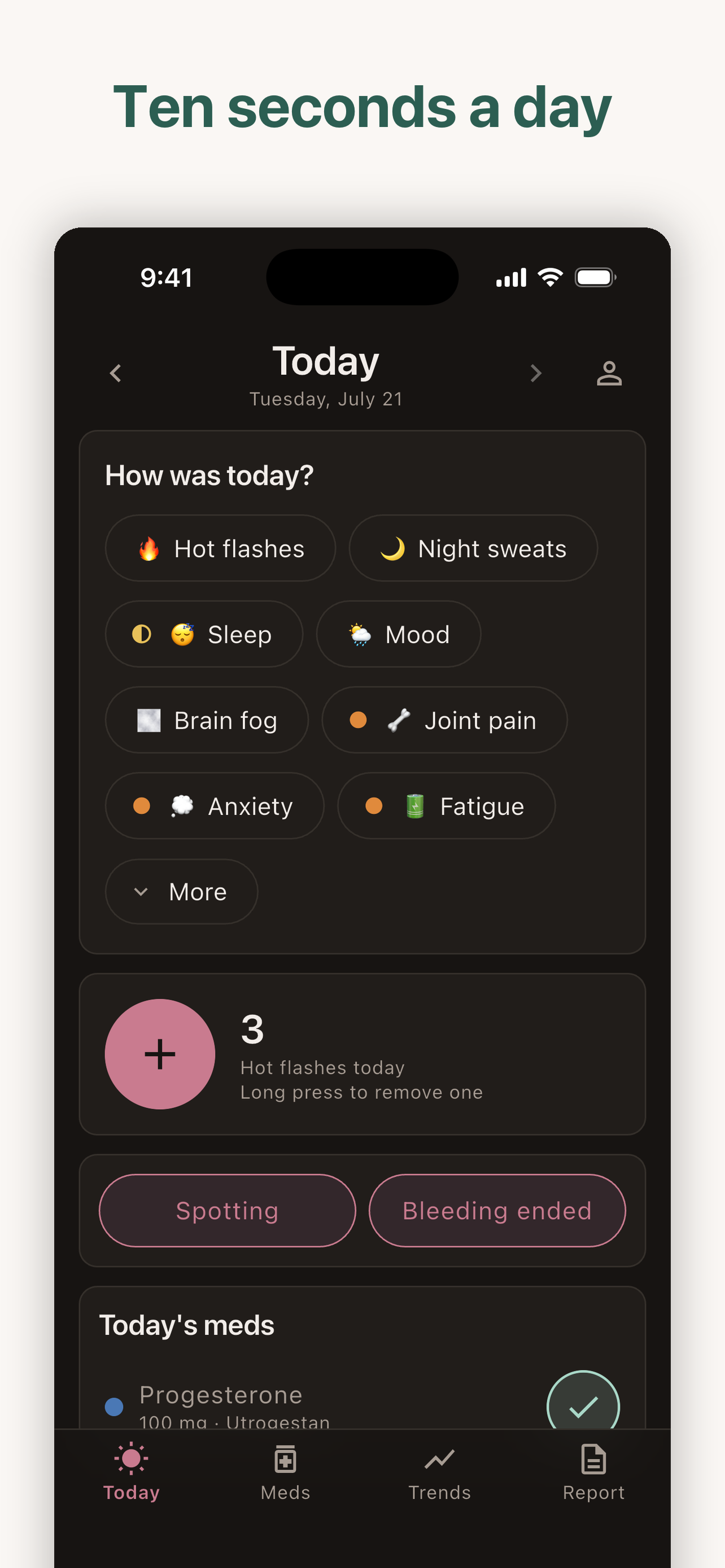 Seaglass Menopause HRT Tracker screenshot 3