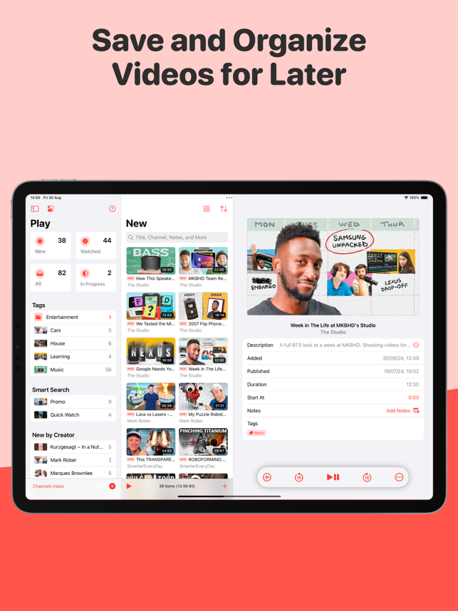 ‎Play: Save Videos Watch Later Screenshot