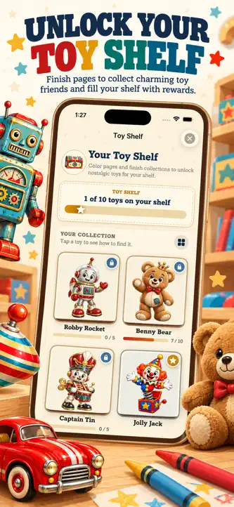 Retro Toy Box Coloring Book screenshot 4