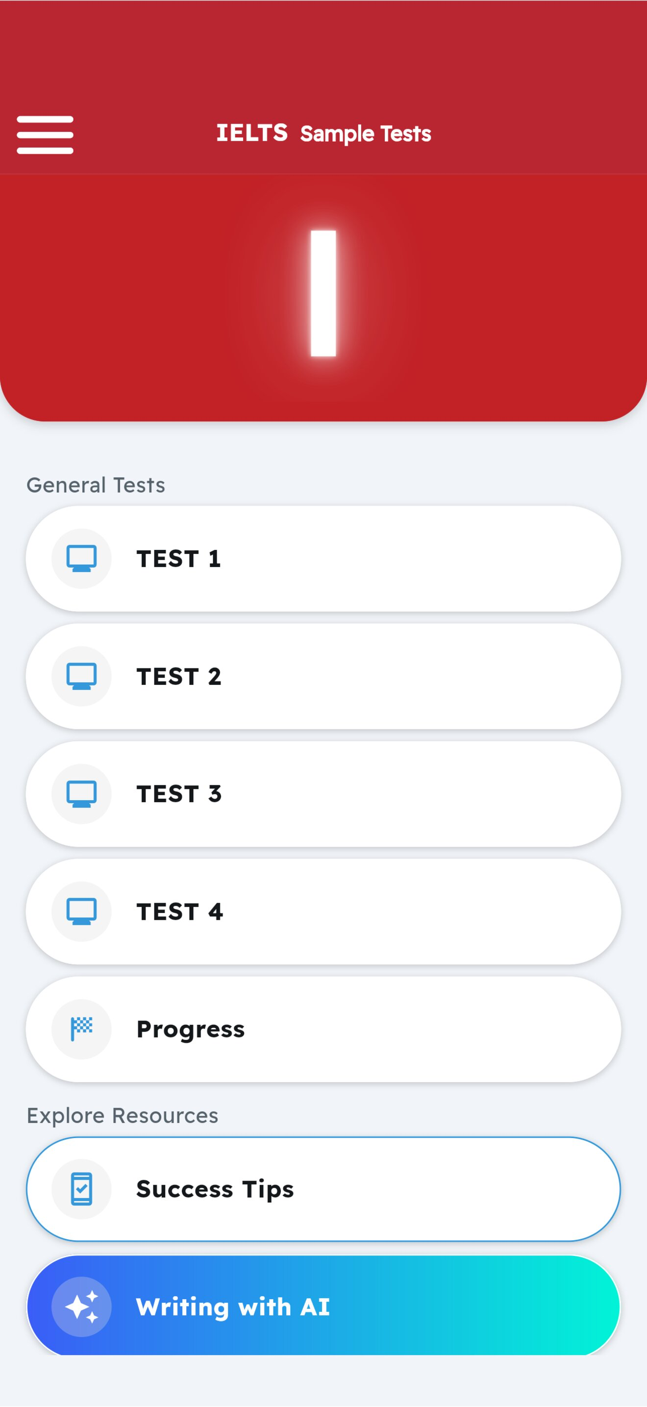 IELTS Sample Tests with AI