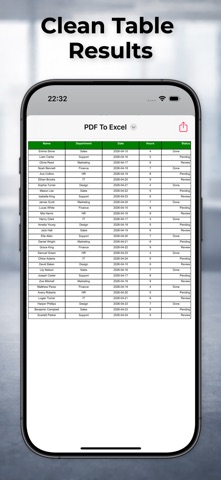 PDF to Excel: Table Converter Screenshot 3 of 6