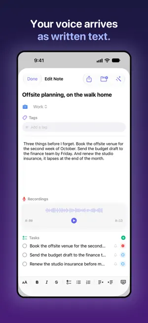 Dexter: Voice Notes on Watch screenshot 2
