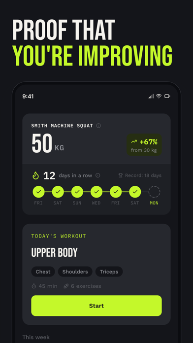 Strack: Gym Workout Log Screenshot 1 of 7