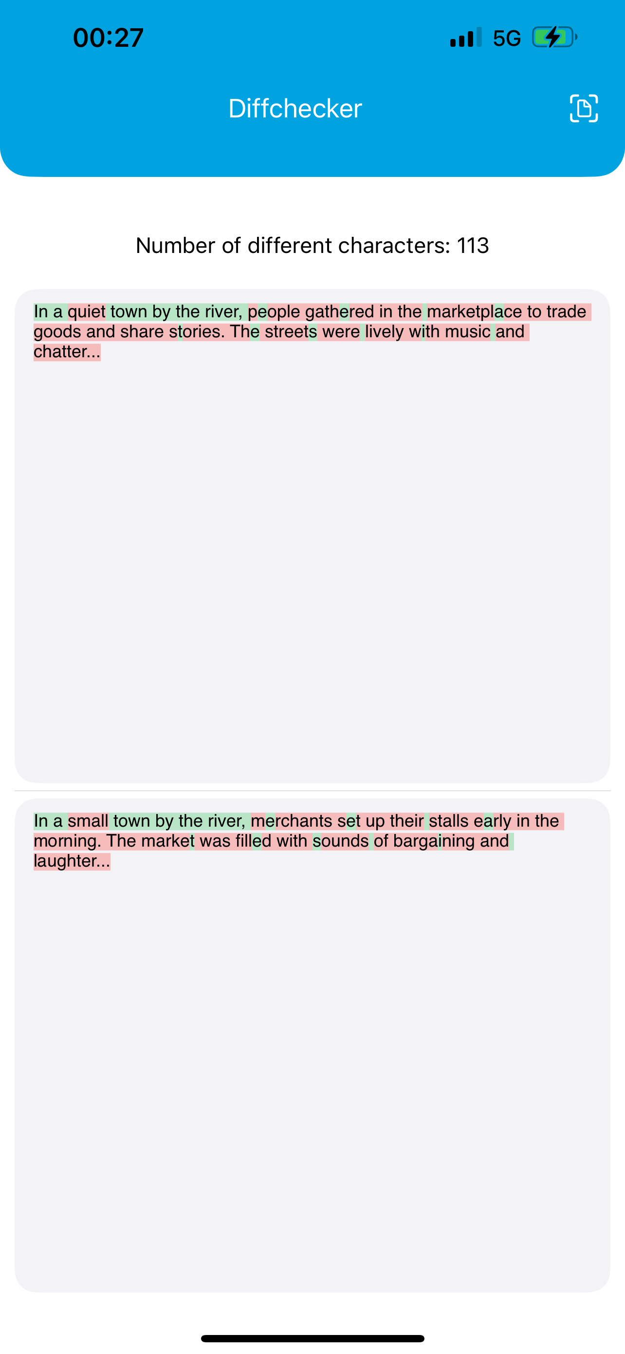 Diffchecker screenshot 3