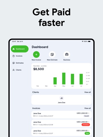 Billby: Invoice Maker iPad screenshot