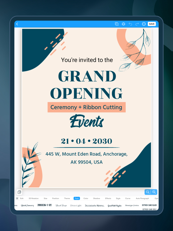 Poster Maker, Flyer Maker iPad screenshot 7 - Graphics & Design app