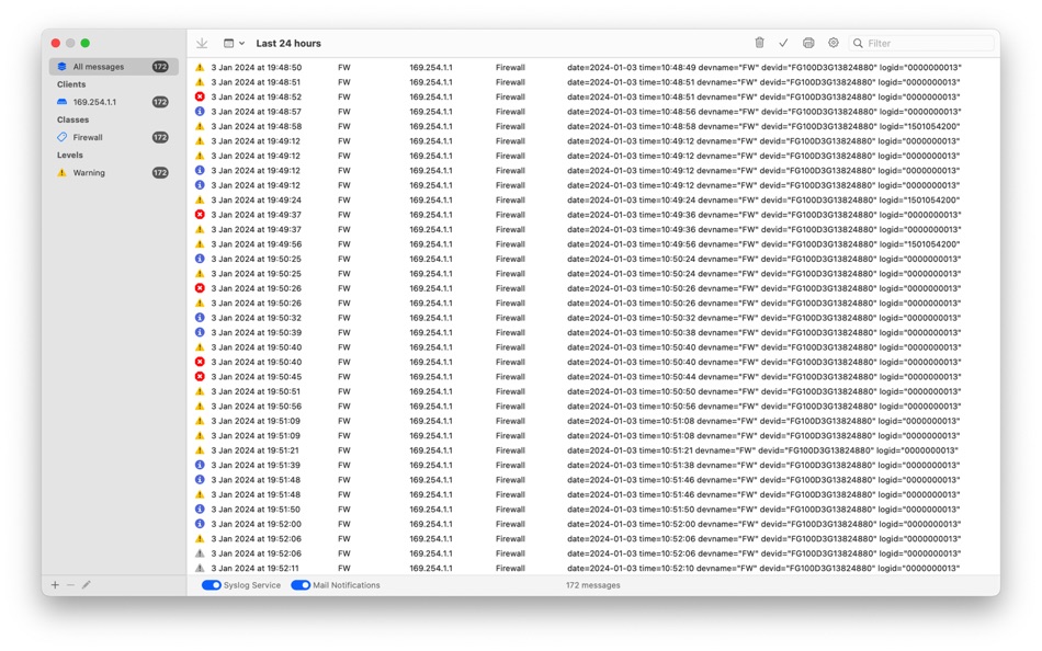 #1. SyslogView (macOS) Bởi: Luis Rueda Diez