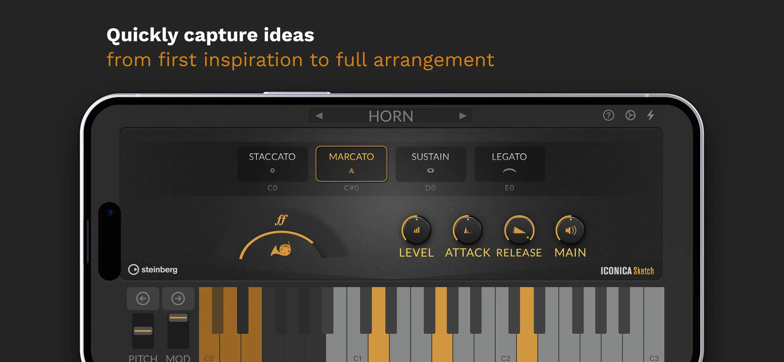#5. Iconica Sketch - Orchestra app (iOS) بواسطة: Steinberg Media Technologies GmbH