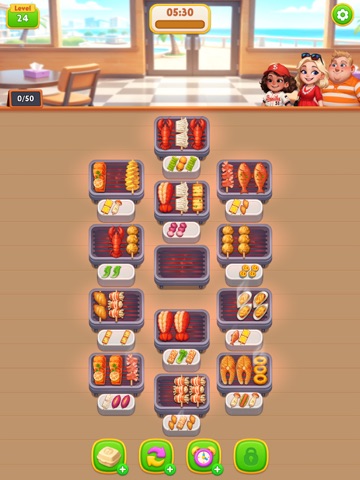 Skewzy Frenzy: Grill Food Sort iPad screenshot