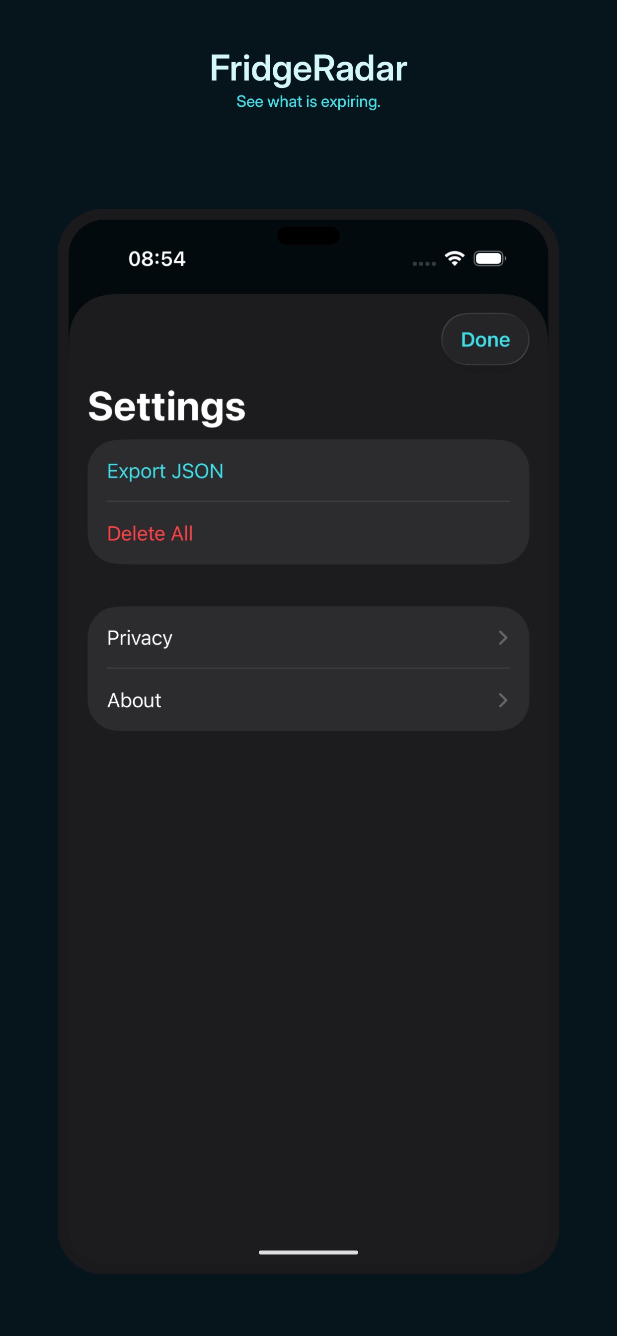 Screenshot 2 of FridgeRadar