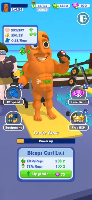 Gym Clicker: Touch Man screenshot 1
