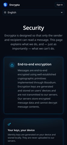 Encrypta: Private Messenger Screenshot 6 of 6