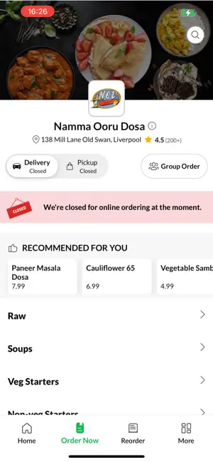 Namma Ooru Dosa Liverpool screenshot 2