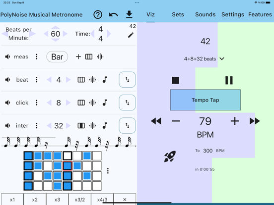 Screenshot #4 pour PolyNoise Musical Metronome