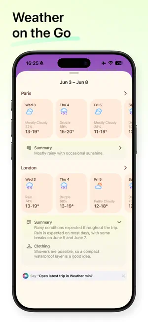 Weather mini - Trip Forecasts screenshot 4