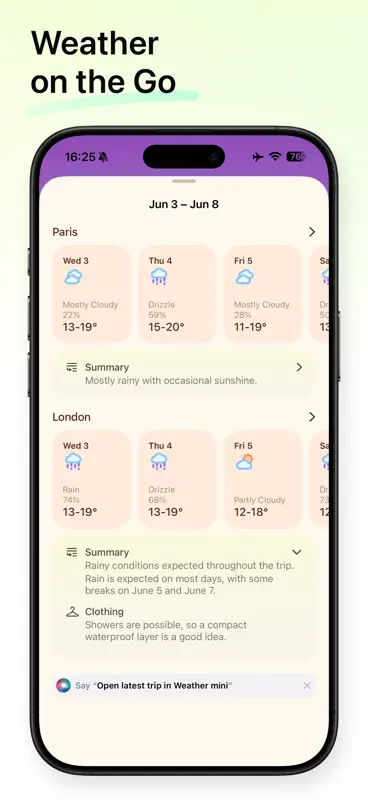 Weather mini - 旅行予報 screenshot 4 of 9