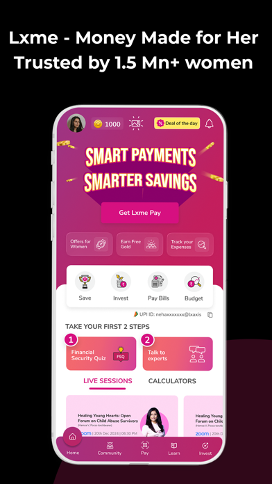 Screenshot #2 pour Lxme: UPI & Mutual Funds App