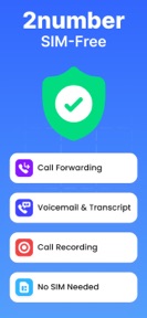 Second line: 2nd Phone Number・ screenshot