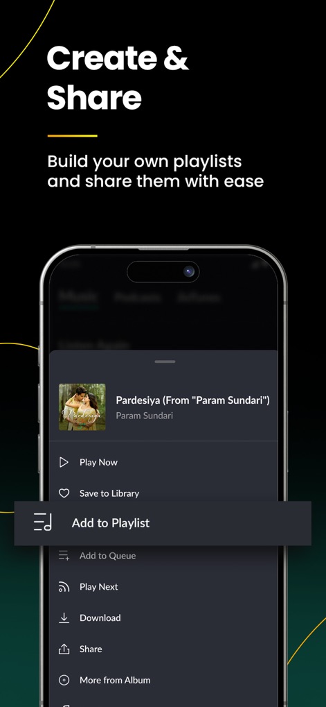 JioSaavn – Music & Podcasts - Custom Playlist Creation