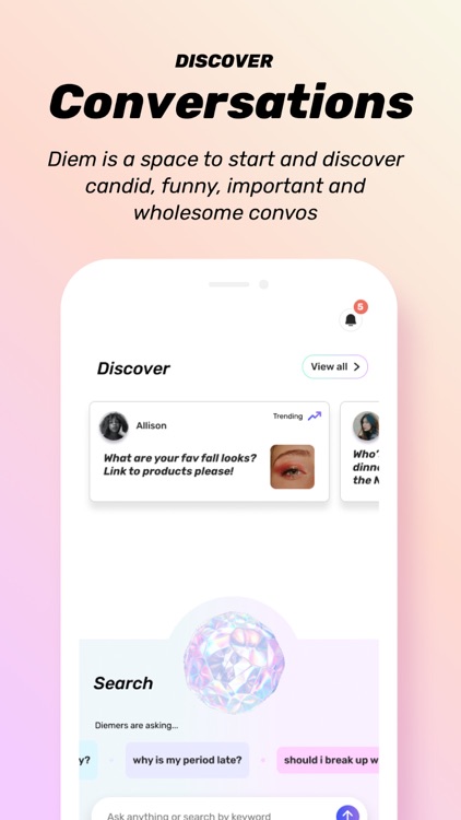 Diem | Search, socially