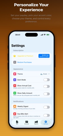BillWell: Bill Reminder iPhone screenshot
